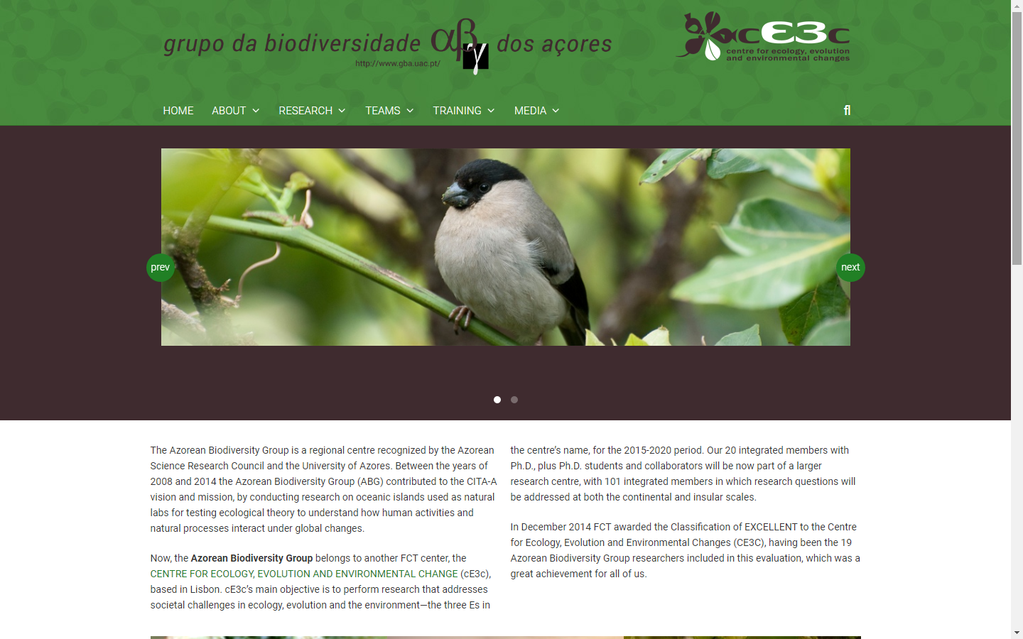 Azorean Biodiversity Group Page