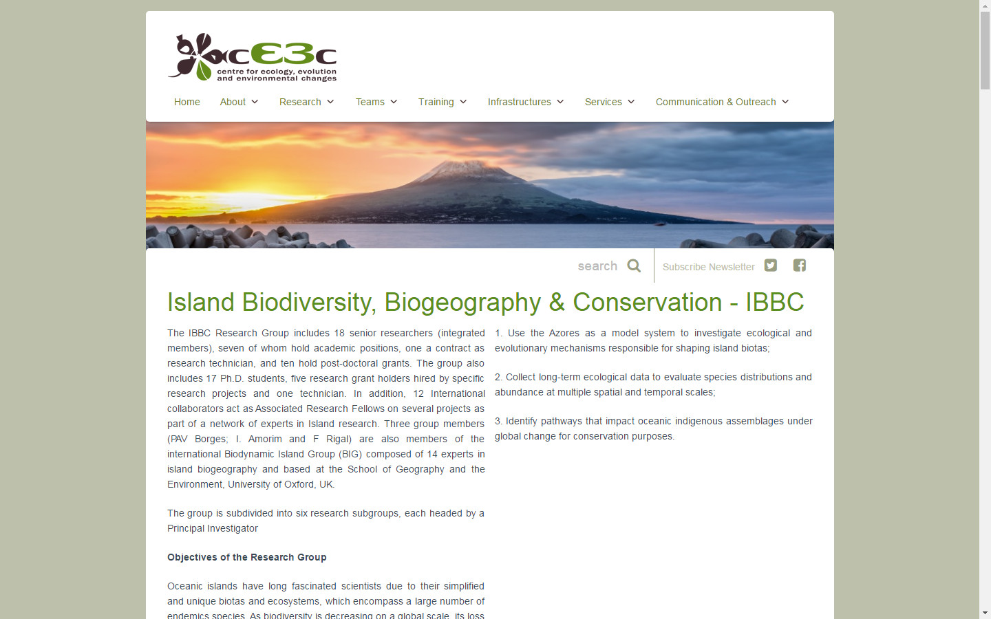 Island Biodiversity, Biogeography & Conservation - IBBC