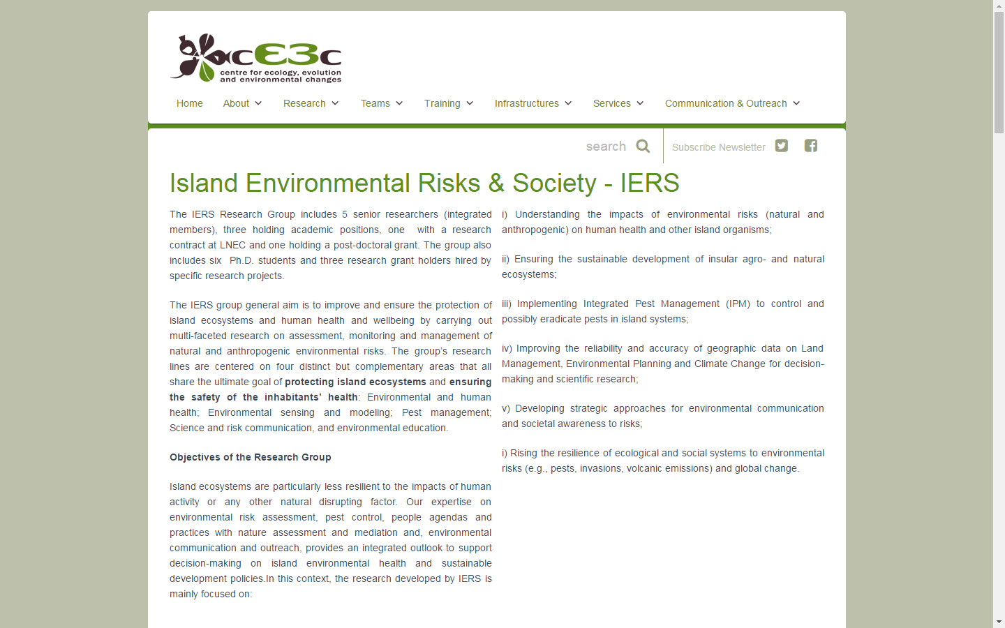 Island Environmental Risks & Society - IERS